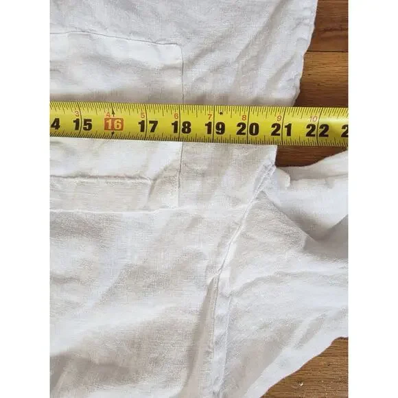 Enza Costa X REVOLVE Linen Maxi Shirt Dress in White Large A001826